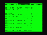 Screenshot of Wumpus Mansion